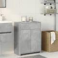 Armoire de salle de bain Gris béton 60x33x80 cm Aggloméré