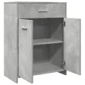 Armoire de salle de bain Gris béton 60x33x80 cm Aggloméré