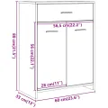 Armoire de salle de bain Gris béton 60x33x80 cm Aggloméré