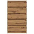 Commode chêne artisanal 60x36x103 cm bois d'ingénierie