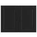 Armoire murale de cuisine Porto noir bois d'ingénierie