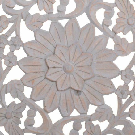 Décoration murale Alexandra House Living Gris Bois MDF 3 x 90 x 90 cm 2