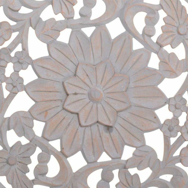 Wanddekoration Alexandra House Living Grau Holz MDF 3 x 90 x 90 cm