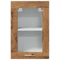Armoire en verre suspendue vieux bois 40x31x60 cm