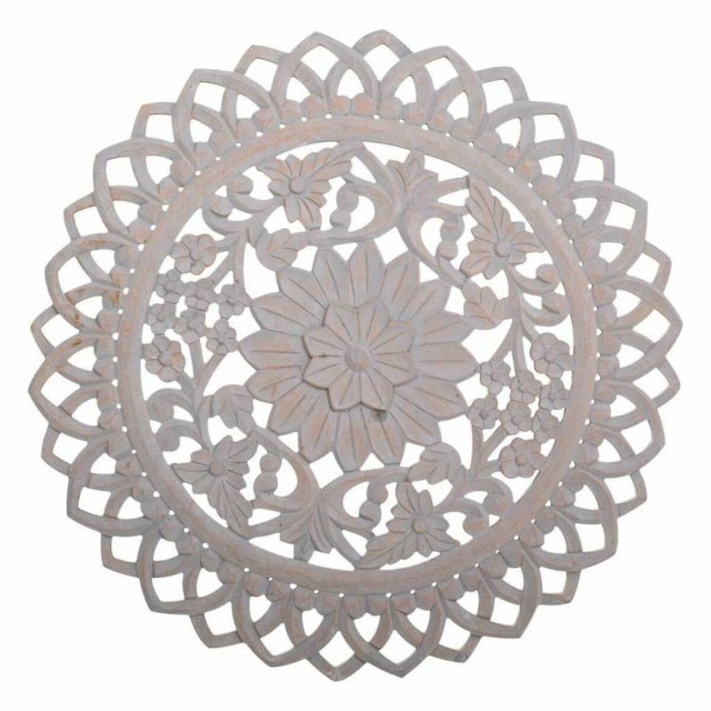 Wanddecoratie Alexandra House Living Grijs Hout MDF 3 x 90 x 90 cm