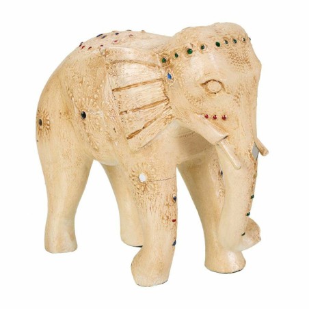 Statua Decorativa Alexandra House Living Bianco Elefante 11 x 24 x 24