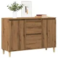 Buffet chêne artisanal 102x35x70 cm bois d'ingénierie
