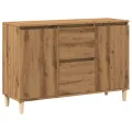 Buffet chêne artisanal 102x35x70 cm bois d'ingénierie