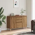 Buffet chêne artisanal 102x35x70 cm bois d'ingénierie
