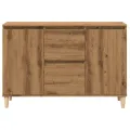 Buffet chêne artisanal 102x35x70 cm bois d'ingénierie