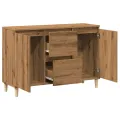 Buffet chêne artisanal 102x35x70 cm bois d'ingénierie