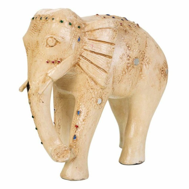 Decorative Figure Alexandra House Living White Elephant 11 x 24 x 24 c