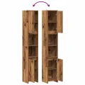 Armoire salle de bain vieux bois 30x30x183,5 cm bois ingénierie