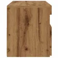 Meuble TV avec lumières LED chêne artisanal bois d'ingénierie