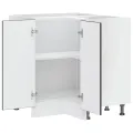 Armoire d'angle de cuisine Porto noir bois d'ingénierie