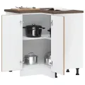 Armoire d'angle de cuisine Porto vieux bois bois d'ingénierie