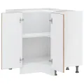 Armoire d'angle de cuisine Porto vieux bois bois d'ingénierie