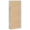 Bibliothèque gris béton 80x30x189 cm bois d'ingénierie