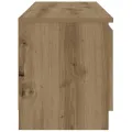 Meuble TV avec lumières LED chêne artisanal bois d'ingénierie