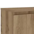 Meuble TV avec lumières LED chêne artisanal bois d'ingénierie