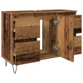 Armoire de salle de bain vieux bois 80x33x60 cm bois ingénierie