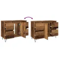 Armoire de salle de bain vieux bois 80x33x60 cm bois ingénierie