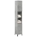 Armoire de salle de bain gris béton 30x30x190 cm