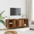 Meuble TV vieux bois 130x35x50 cm bois d'ingénierie