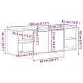 Meuble TV vieux bois 130x35x50 cm bois d'ingénierie