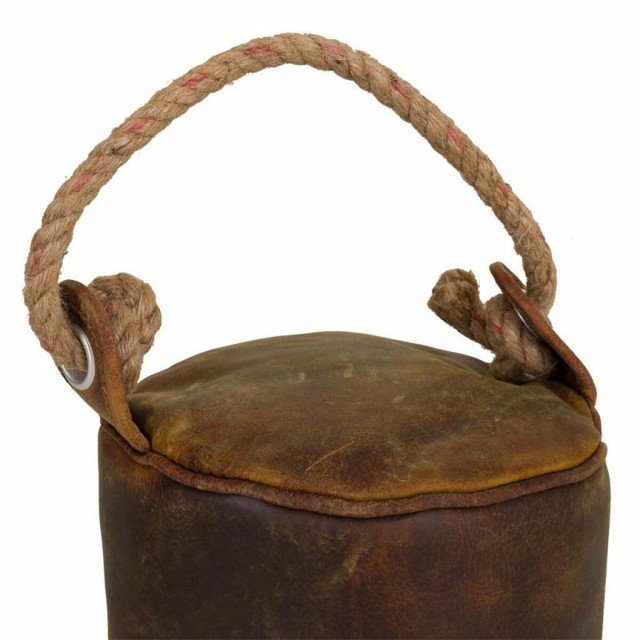 Deurstopper Alexandra House Living Jute Leer 20 x 20 x 20 cm Bruin