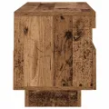 Meuble TV avec lumières LED vieux bois bois d'ingénierie