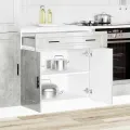Armoire de cuisine Porto gris béton bois d'ingénierie