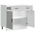 Armoire de cuisine Porto gris béton bois d'ingénierie