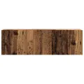 Meuble TV mural vieux bois 100x30x30 cm bois d'ingénierie
