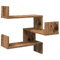 Étagère d'angle murale vieux bois 40x40x49,5 cm bois ingénierie