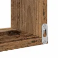 Étagère d'angle murale vieux bois 40x40x49,5 cm bois ingénierie