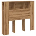 Armoire de tête de lit chêne artisanal 120x19x104,5 cm