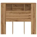 Armoire de tête de lit chêne artisanal 120x19x104,5 cm