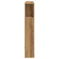 Armoire de tête de lit chêne artisanal 120x19x104,5 cm