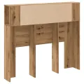 Armoire de tête de lit chêne artisanal 120x19x104,5 cm