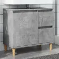 Armoire d'évier gris béton 65x33x60 cm bois d'ingénierie