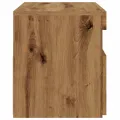 Meuble TV avec lumières LED chêne artisanal bois d'ingénierie