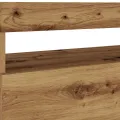 Meuble TV avec lumières LED chêne artisanal bois d'ingénierie