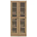 Buffet haut chêne artisanal 82,5x30,5x185 cm bois d'ingénierie