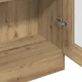 Buffet haut chêne artisanal 82,5x30,5x185 cm bois d'ingénierie