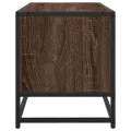 Meuble TV chêne marron 80x34,5x40 cm bois d'ingénierie et métal