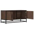 Meuble TV chêne marron 80x34,5x40 cm bois d'ingénierie et métal