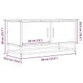 Meuble TV chêne marron 80x34,5x40 cm bois d'ingénierie et métal