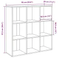 Armoire à livres chêne artisanal 98x29x97,5 cm