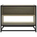 Meuble TV chêne sonoma 61x40x46 cm bois d'ingénierie et métal